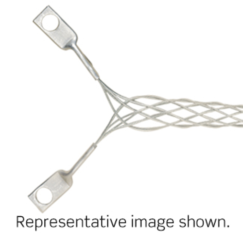 Leviton L8001 Double Eye, Closed Mesh, Single Weave, Portable Cable Duty, Wiring Device Wire Mesh Grip .300 - .430 Cable Dia.Range, 6-1/2 Inch Length