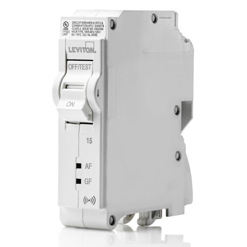 Leviton LB115-DS 15A 1-Pole Smart AFCI/GFCI Hydraulic Magnetic Branch Circuit Breaker