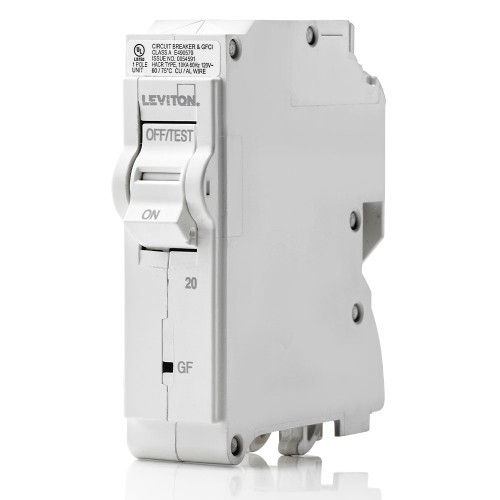 Leviton LB120-GF 20A 1-Pole GFCI Hydraulic Magnetic Branch Circuit Breaker