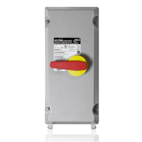 Leviton LDS10-AC Powerswitch¨ Safety Disconnect Switch with Factory Installed Auxiliary Contact