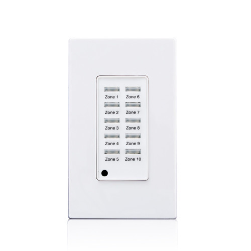 Leviton LVS-10W 10 Button, Low Voltage, Push Button, Light Switch, White