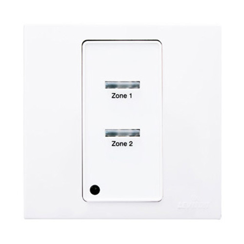 Leviton LVS-S2W Low Voltage Switch, 3x3 Faceplate, 2 button, American Standard, White