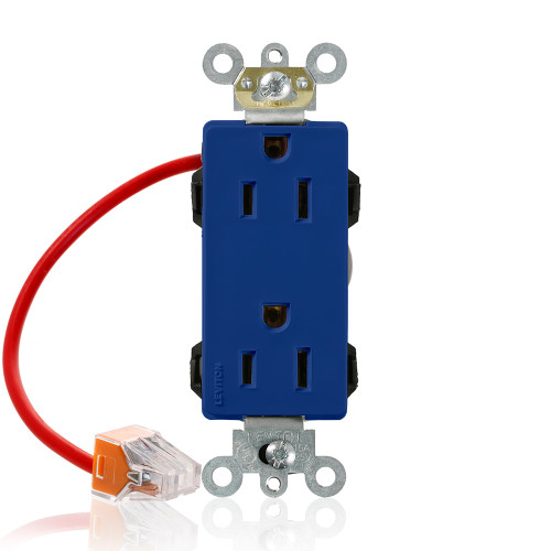 Leviton M1626-SCB Lev-Lok Split-Circuit Duplex Receptacle