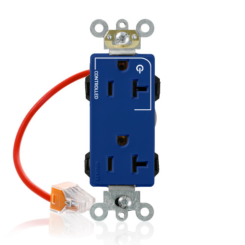 Leviton M1636-1CB Lev-Lok Marked "Controlled" Split Circuit Duplex Receptacle