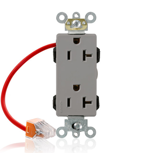 Leviton M1636-SCG Lev-Lok Split-Circuit Duplex Receptacle