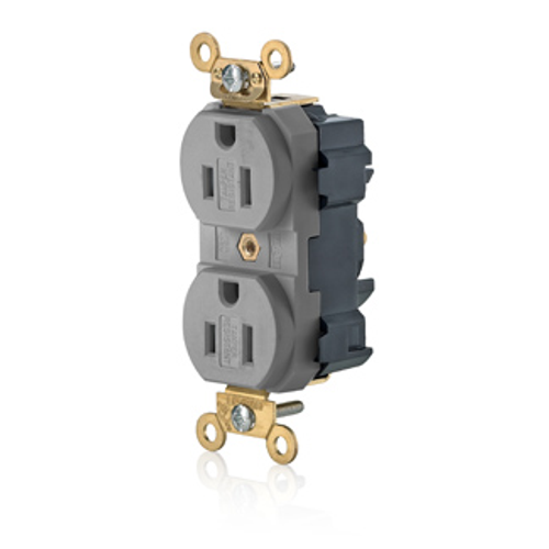Leviton M5262-SGG Lev-Lok Duplex Receptacle