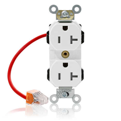 Leviton M5362-SCW Lev-Lok Duplex Receptacle Outlet