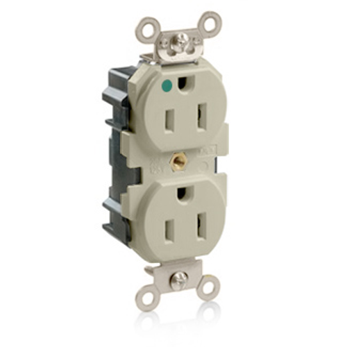 Leviton M8200-SGI Lev-Lok Duplex Receptacle