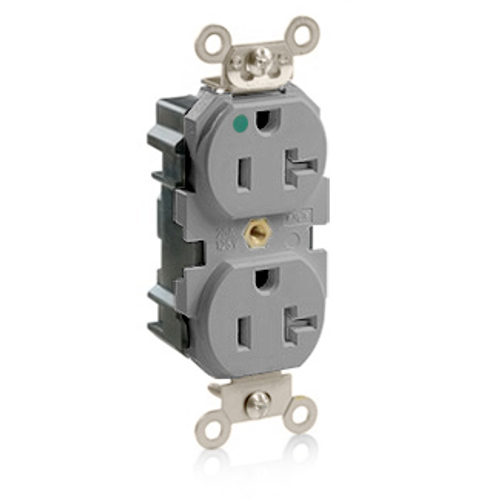 Leviton M8300-SGG Lev-Lok Duplex Receptacle