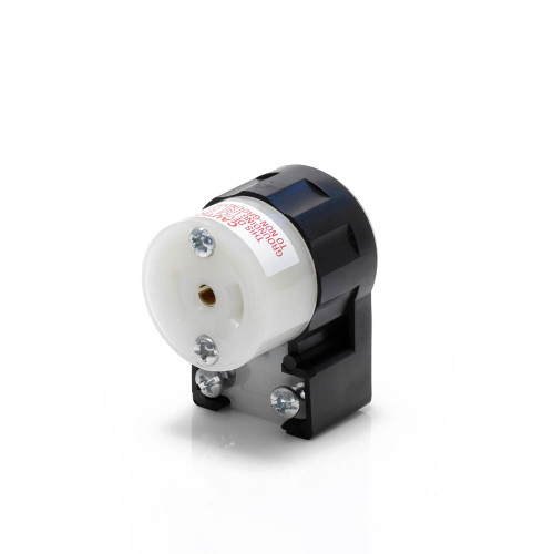 Leviton ML3-AC Mini Locking Connector, 15 Amp, 125/250 Volt, Industrial Grade, Black & White