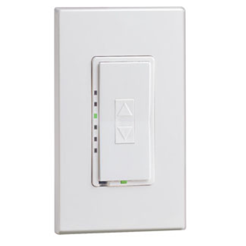 Leviton MLM06-1LI 600VA 450W, 120 Volt AC 60Hz, Single-Pole & 3-Way, Mural Level Set Preset Digital Magnetic Low-Voltage Rocker Dimmer, LED Locator and Brightness Display - Ivory