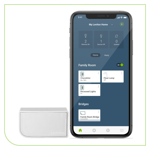 Leviton MLWSB-1BW Decora Smart Wi-Fi Bridge, for use with Decora Smart No-Neutral Dimmer and No-Neutral Switch