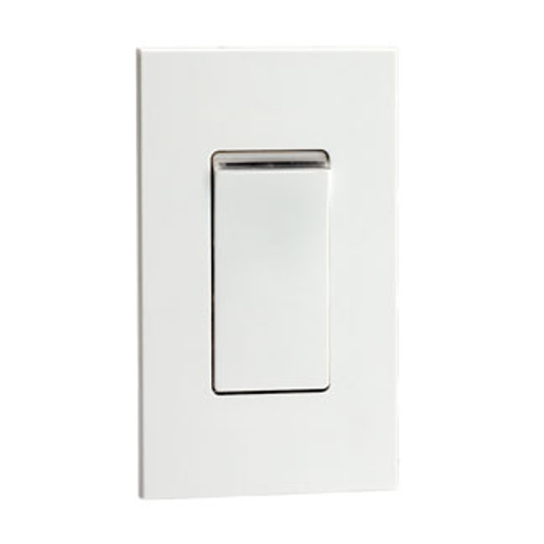 Leviton MNS20-1LW Discontinued Product. 20 Amp, 120 Volt AC 60Hz, Single-Pole, Monet Electro-Mechanical Rocker Switch, Narrow Fin, - White