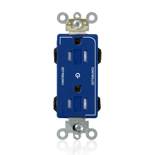 Leviton MT162-2BU Lev-Lok Decora Plus Duplex Receptacle Outlet
