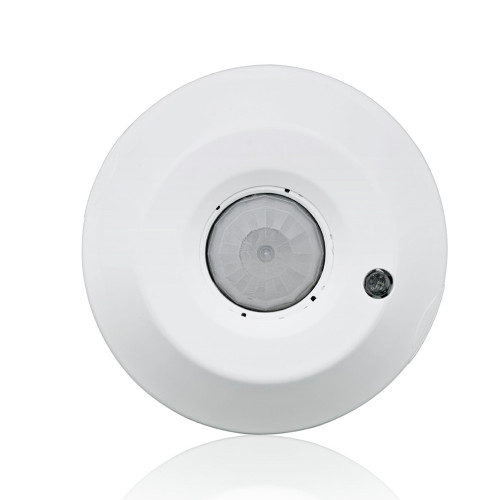 Leviton O2C04-IDW Occupancy Sensor with Integrated Photocell, Line Voltage, Dual Relay, PIR, Ceiling Mount, 450SF, 120-277V, High-Density Lens installed, Mid-Range included, Provoltª