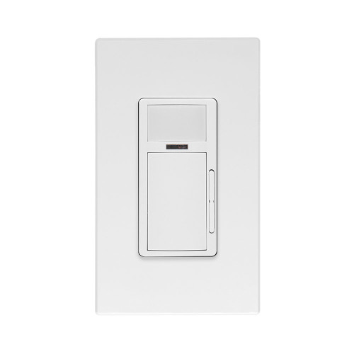 Leviton ODD10-IDW Smart Sensor, PIR, Antimicrobial, 0-10V Dimming Wallbox Occupancy Sensor/Vacancy Sensor, App configurable, 120-277VAC, Commercial Grade, White