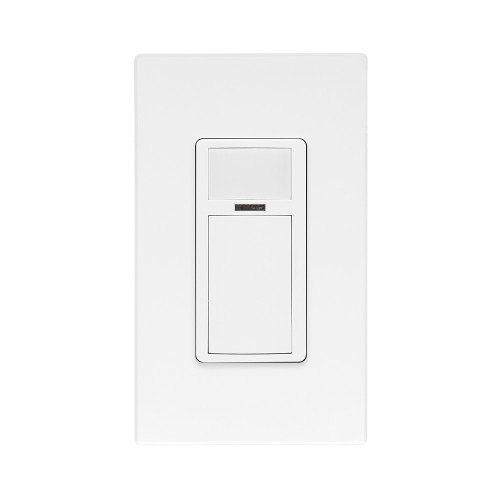 Leviton ODS15-GDW Smart Sensor, PIR, Antimicrobial, Wallbox Occupancy Sensor/Vacancy Sensor, App configurable, 120-277VAC, Commercial Grade, No Neutral Required, White