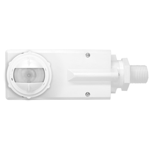 Leviton OFDUZ-ISW Smart Sensor with Photocell, End/Fixture Mount, PIR, Occupancy Sensor, 120-480VAC, 50/60 Hz, 8-20 FT and 20-40 FT Lens Included, Bluetoothª Connectivity