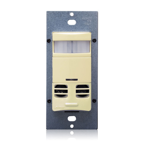 Leviton OSSMT-MAI Occupancy Sensor, Multi-Technology (PIR/US), Wall Switch, 2400SF, 120-277V, Ivory, Made in USA, Decora¨
