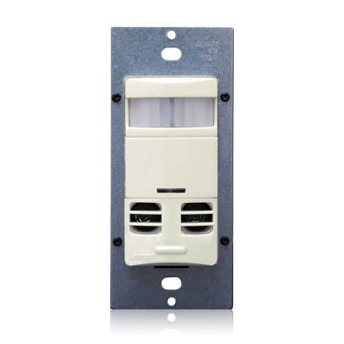 Leviton OSSMT-MAT Occupancy Sensor, Multi-Technology (PIR/US), Wall Switch, 2400SF, 120-277V, Light Almond, Made in USA, Decora¨