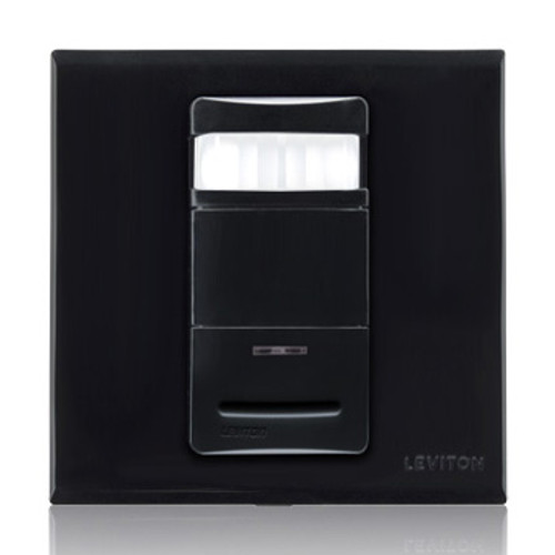 Leviton OSSNL-IFE Discontinued Occupancy Sensor with LED NightLight, PIR, 3x3 Wall Switch, 195m2, 120-240V, Black, Decora¨