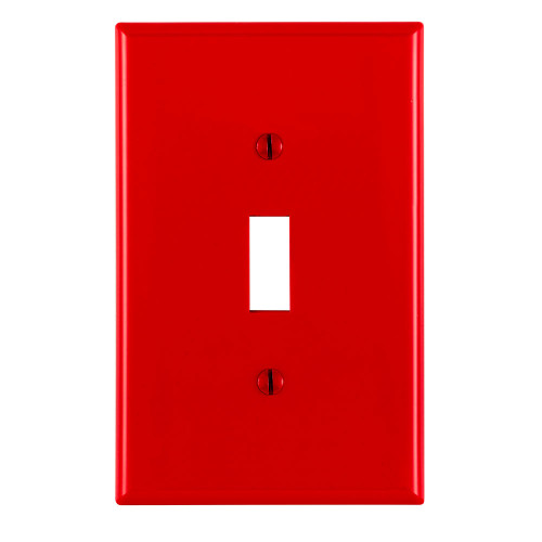 Leviton PJ1-R 1-Gang Toggle Wallplate, Midway Size, Device Mount.