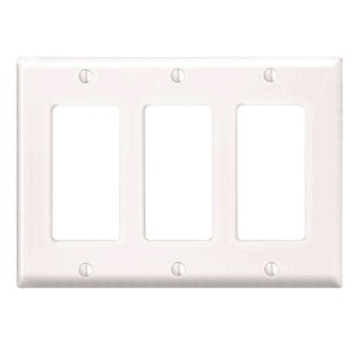Leviton PJ263-W 3-Gang Decora Midway Wallplate
