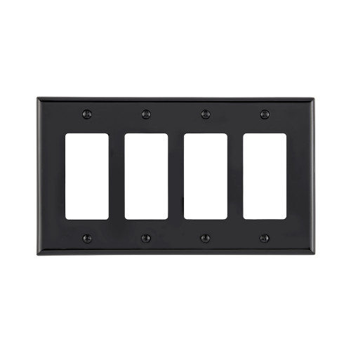Leviton PJ264-E 4-Gang Decora Midway Wallplate