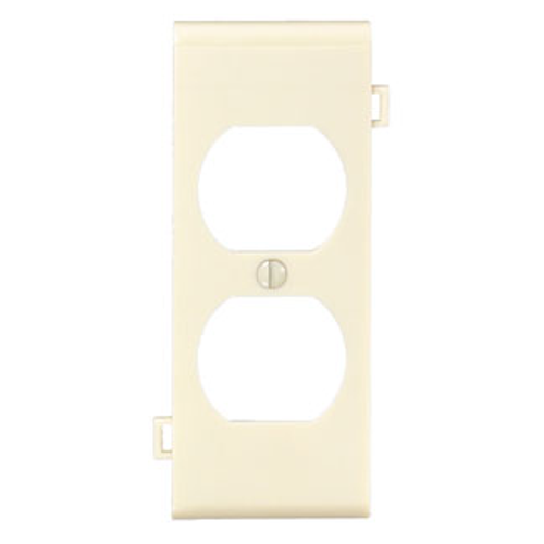 Leviton PSC8-I 1-Gang Duplex Device Receptacle Wallplate, Sectional, Thermoplastic Nylon, Device Mount, Center Panel - Ivory