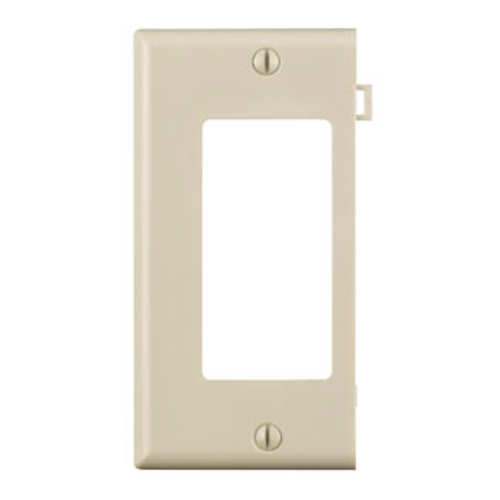 Leviton PSE26-T 1-Gang Decora/GFCI Device Decora Wallplate/Faceplate, Sectional, Thermoplastic Nylon, Device Mount, End Panel - Light Almond