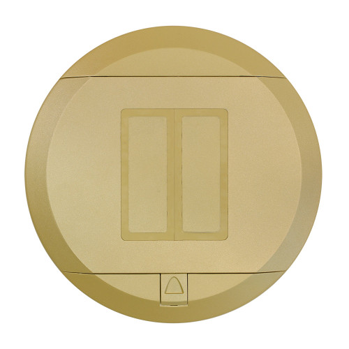 Leviton PT526-B Poke-Through Cover, Brass