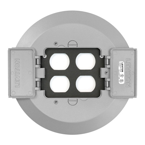 Leviton PTC2X-GY Poke-Through Cover, Gray Leviton PTC2X-GY Poke-Through Cover, Gray