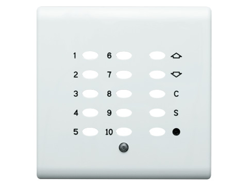 Leviton QTQDF-15W QS-Net Control Station Face Plate, 15 Button, Engraved for Dimming. Color: Gloss White