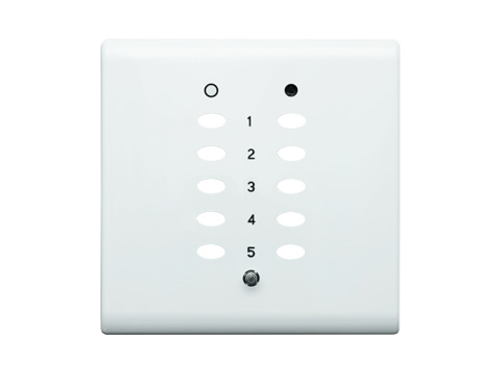 Leviton QTQSF-10W QS-Net Control Station Face Plate, 10 Button, Engraved for Switching. Color: Gloss White