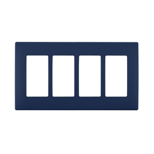 Leviton REWP4-RN Renu¨ 4-Gang Screwless Snap-On Wallplate