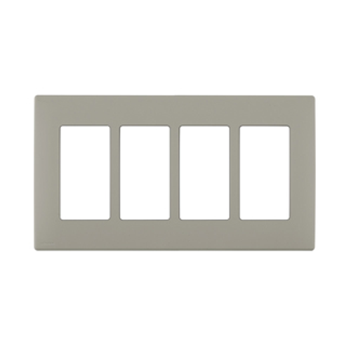 Leviton REWP4-WS Renu¨ 4-Gang Screwless Snap-On Wallplate
