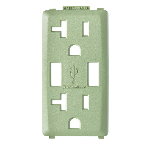 Leviton RKAA2-PS Leviton Renu Color Change Kit RKAA2 for Renu 20A USB Charger/Tamper-Resistant Receptacle/Outlet - Prairie Sage