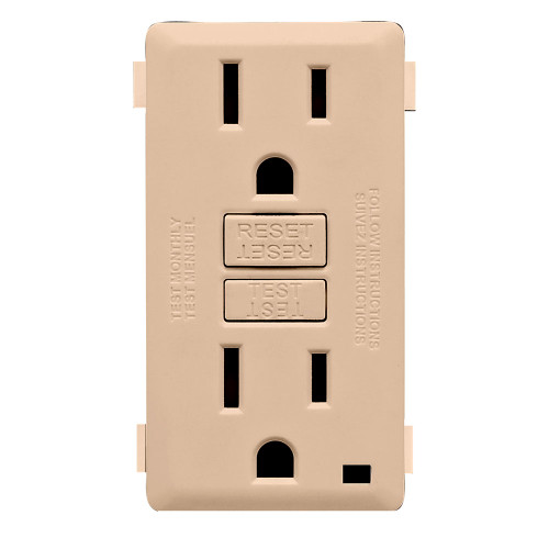 Leviton RKG15-DT Leviton Renu Color Change Kit RKG15-DT for Renu 15A Tamper-Resistant GFCI Outlets - Dapper Tan