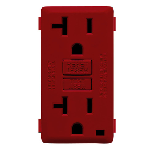 Leviton RKG20-RE Leviton Renu Color Change Kit RKG20-RE for Renu 20A Tamper-Resistant GFCI Outlets, in Red Delicious