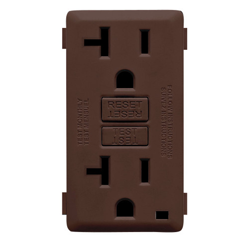 Leviton RKG20-WB Leviton Renu Color Change Kit RKG20-WB for Renu 20A Tamper-Resistant GFCI Outlets, in Walnut Bark