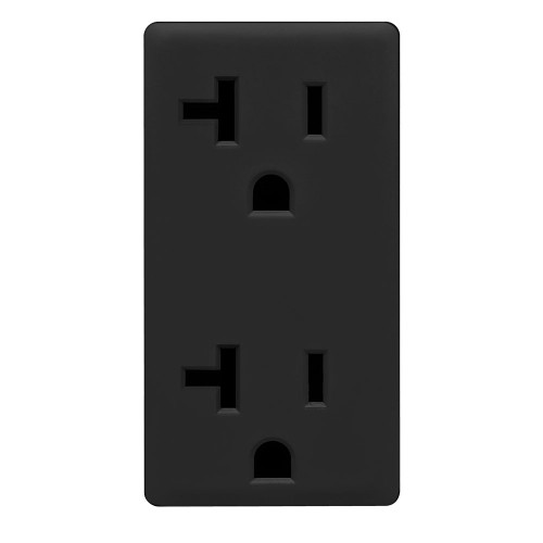 Leviton RKR20-OB Leviton Renu Color Change Kit RKR20-OB for Renu 20A Tamper-Resistant Outlets, in Onyx Black