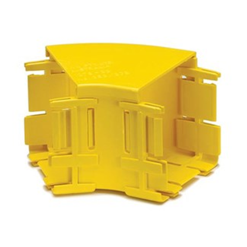 Leviton S4HEL-4DC 4x4 Horizontal Elbow, 45 deg, with Cover, Yellow