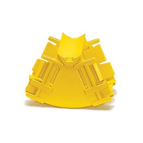 Leviton S8VEL-3UC 4x8 Vertical Elbow, 30 deg Up, with Cover, Yellow