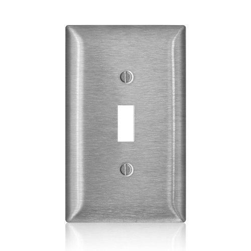 Leviton SSJ1-C40 1-Gang Non-Magnetic Toggle Switch Wallplate, Midway Size C-Series