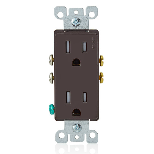Leviton T5325 15 Amp Decora Tamper-Resistant Duplex Outlet