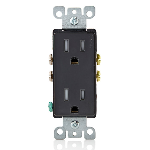 Leviton T5325-E 15 Amp Decora Tamper-Resistant Duplex Outlet