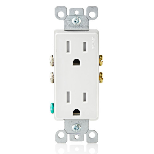 Leviton T5325-W 15 Amp Decora Tamper-Resistant Duplex Outlet