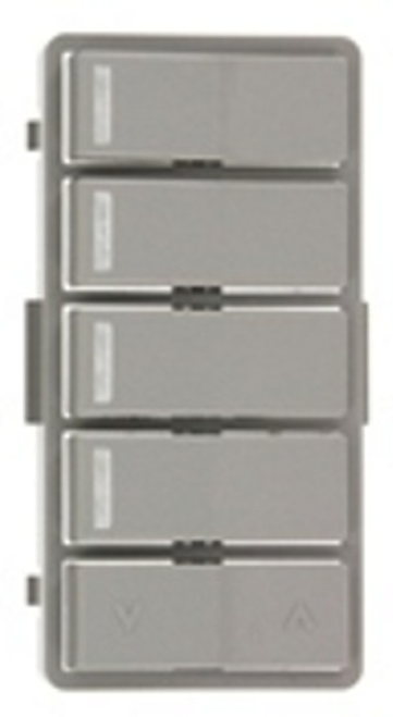 Leviton VPKIT-Z4G Vizia RF + 4-Button Zone Controller Color Change Kit with LED for VRCZ4- Gray