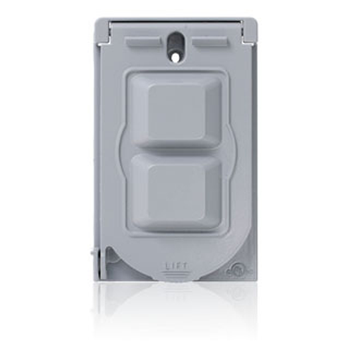 Leviton WM1V-GY Weatherproof Cover, 1-Gang