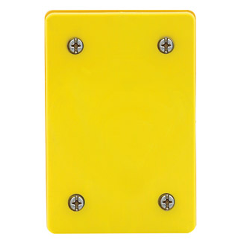 Leviton WP459 Wetguard Receptacle Blank Plate and Gasket - YELLOW